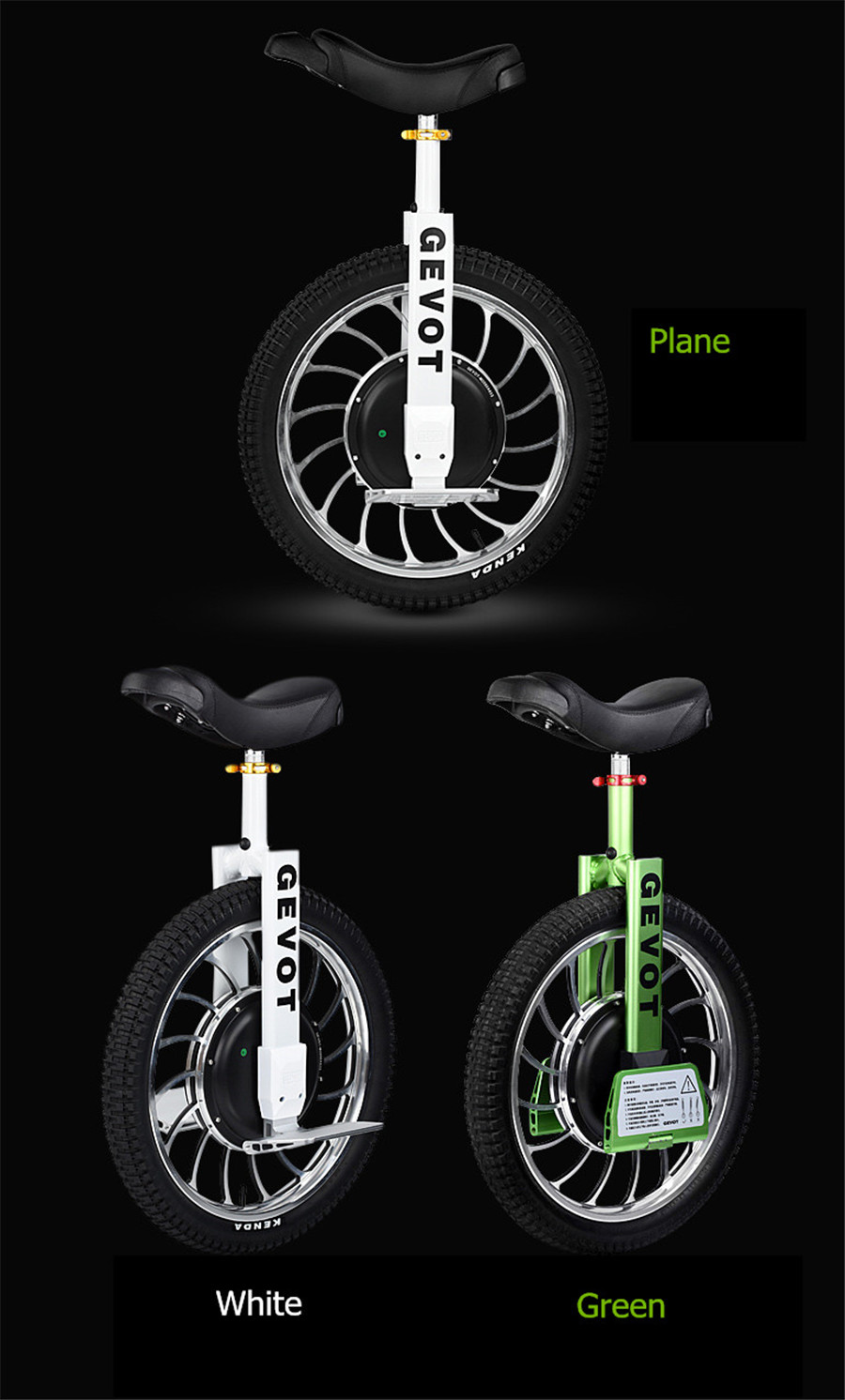 Sport balance car Mg Al alloy electric unicycle GEVOT-FX8 balanced car