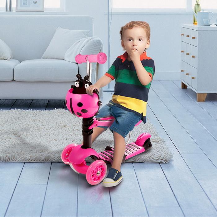3 Wheels Children's Scooter New Kick Scooter Adjustable Height Foot Scooters LED Light Wheels Patinete 3 Ruedas