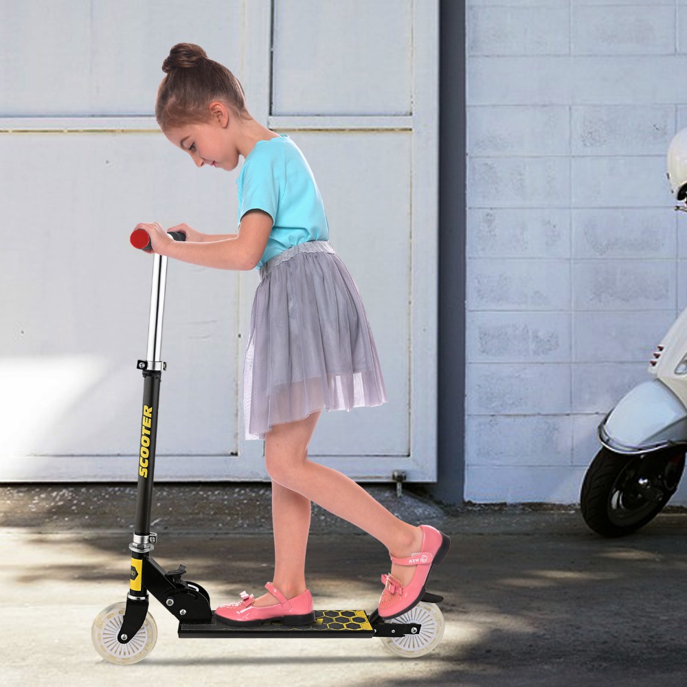 ANCHEER New Aluminum Alloy Kick Scooter Flashing 2 Wheel Scooter Adjustable Height Best Gifts for Children Unisex Foot Scooters-in Kick Scooters,Foot Scooters from Sports & Entertainment on Aliexp
