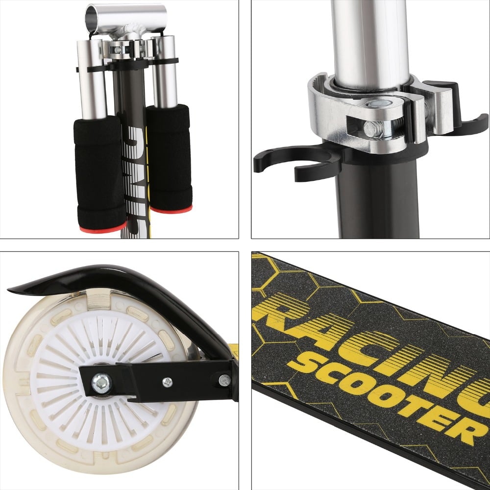 ANCHEER New Aluminum Alloy Kick Scooter Flashing 2 Wheel Scooter Adjustable Height Best Gifts for Children Unisex Foot Scooters-in Kick Scooters,Foot Scooters from Sports & Entertainment on Aliexp