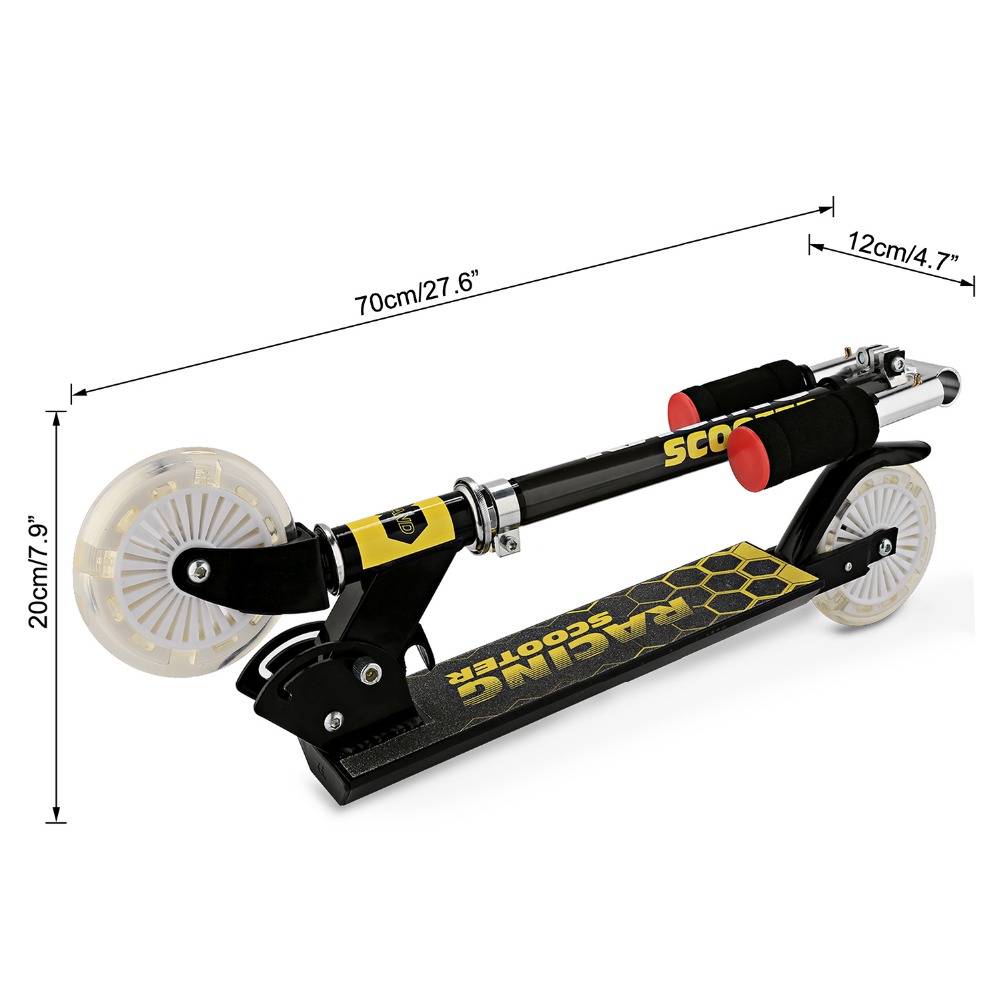 ANCHEER New Aluminum Alloy Kick Scooter Flashing 2 Wheel Scooter Adjustable Height Best Gifts for Children Unisex Foot Scooters-in Kick Scooters,Foot Scooters from Sports & Entertainment on Aliexp