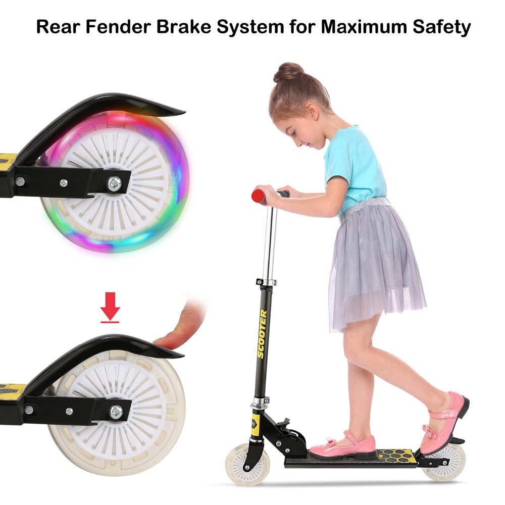 ANCHEER New Aluminum Alloy Kick Scooter Flashing 2 Wheel Scooter Adjustable Height Best Gifts for Children Unisex Foot Scooters-in Kick Scooters,Foot Scooters from Sports & Entertainment on Aliexp