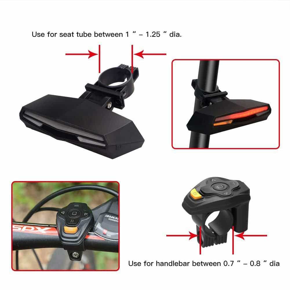 Smart accessories mountain bike remote control taillights laser turn signal bicycle safety supplies X5 taillight warning lights