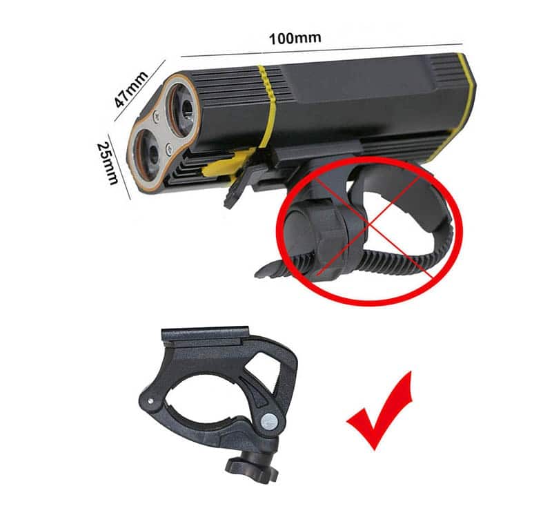 6000LM Bicycle Light 2x XML-L2 LED Bike Light With USB Rechargeable Battery Cycling Front Light +Handlebar Mount