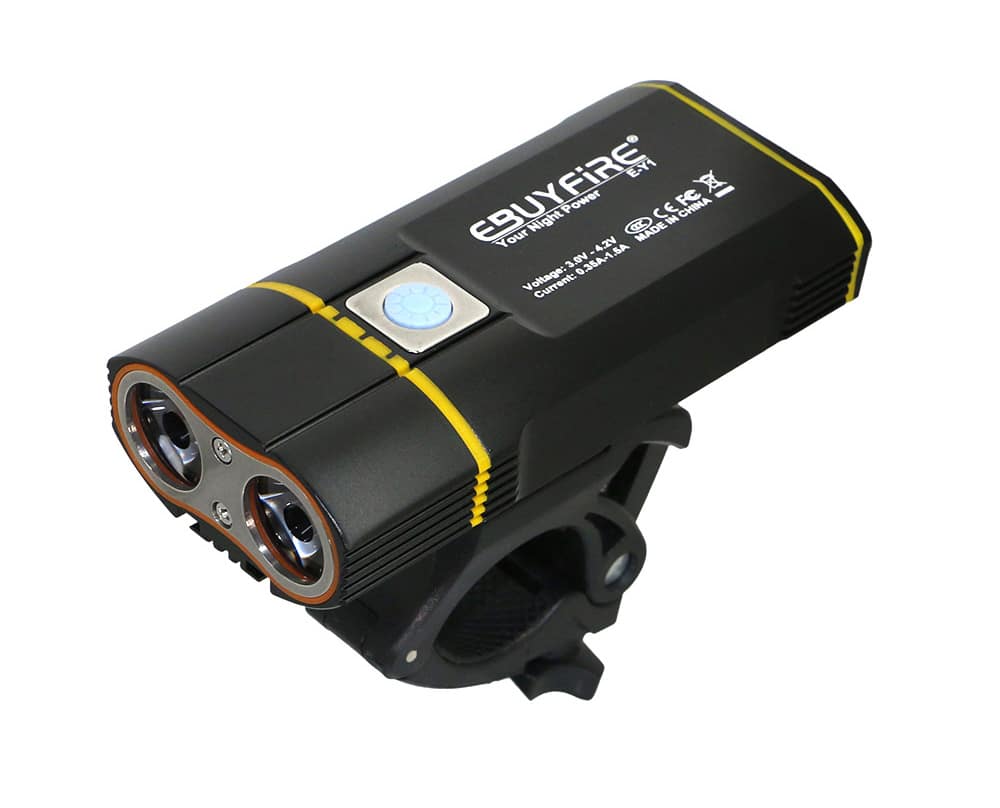 6000LM Bicycle Light 2x XML-L2 LED Bike Light With USB Rechargeable Battery Cycling Front Light +Handlebar Mount