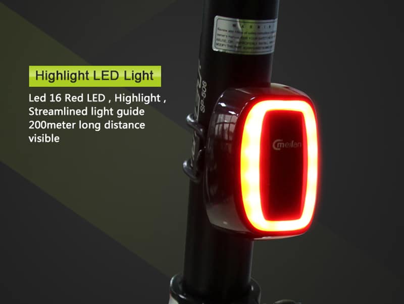 Dropshipping X6 Bicycle Rear Taillight USB Rechargeable Waterproof Bike Safety Lamp Intelligent Cycling Lamp 7 Modes