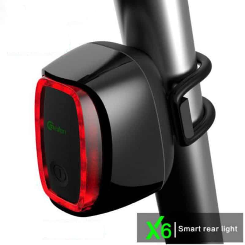 Dropshipping X6 Bicycle Rear Taillight USB Rechargeable Waterproof Bike Safety Lamp Intelligent Cycling Lamp 7 Modes