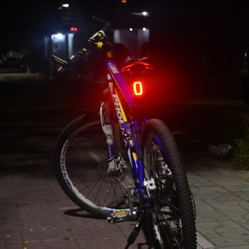 Dropshipping X6 Bicycle Rear Taillight USB Rechargeable Waterproof Bike Safety Lamp Intelligent Cycling Lamp 7 Modes