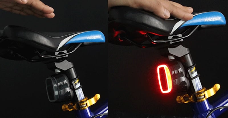 Dropshipping X6 Bicycle Rear Taillight USB Rechargeable Waterproof Bike Safety Lamp Intelligent Cycling Lamp 7 Modes