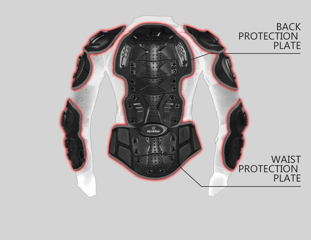 HEROBIKER Motorcycle Jacket Full Body Armor Equipement Motocross Off-Road Protector Protective Gear Clothing S/M/L/XL/XXL/XXXL