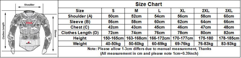 HEROBIKER Motorcycle Jacket Full Body Armor Equipement Motocross Off-Road Protector Protective Gear Clothing S/M/L/XL/XXL/XXXL