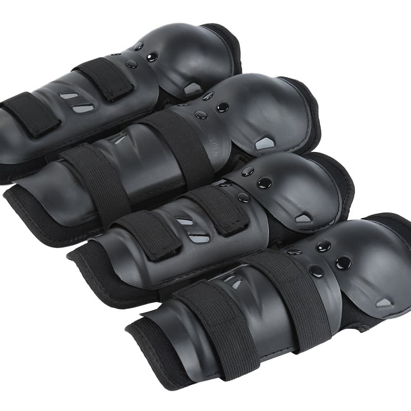 4pcs Knee Elbow Guard Kit for Bicycle Racing Motorcycle Unisex Body Joint Elastic Gear Protector for RC Bike Skate Ski Racing