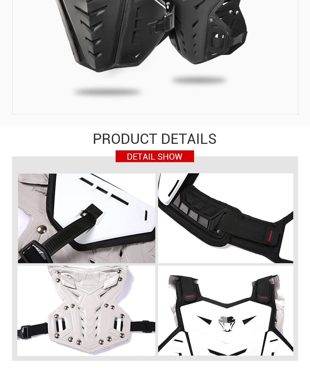 HEROBIKER Motorcycle Body Armor Motorcycle Jacket Moto Motocross Vest Off-Road Dirt Bike Protective Gear Back Chest Protector