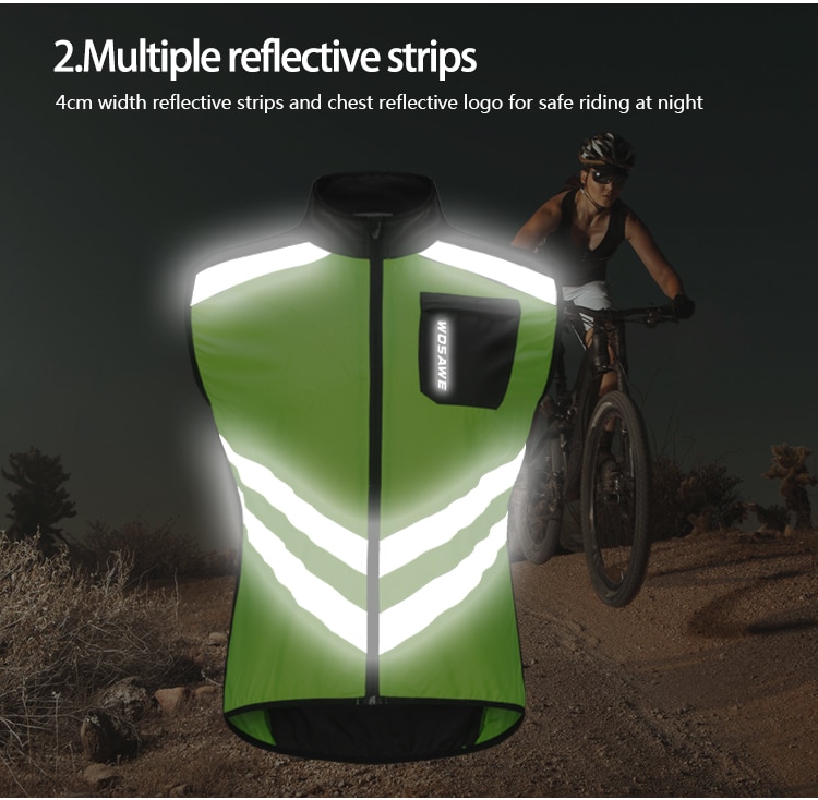 WOSAWE Windproof Cycling Jackets Men Women Riding Waterproof Cycle Clothing Bike Long Sleeve Jerseys Sleeveless Vest Wind Coat