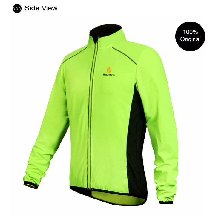 WOSAWE Windproof Cycling Jackets Men Women Riding Waterproof Cycle Clothing Bike Long Sleeve Jerseys Sleeveless Vest Wind Coat