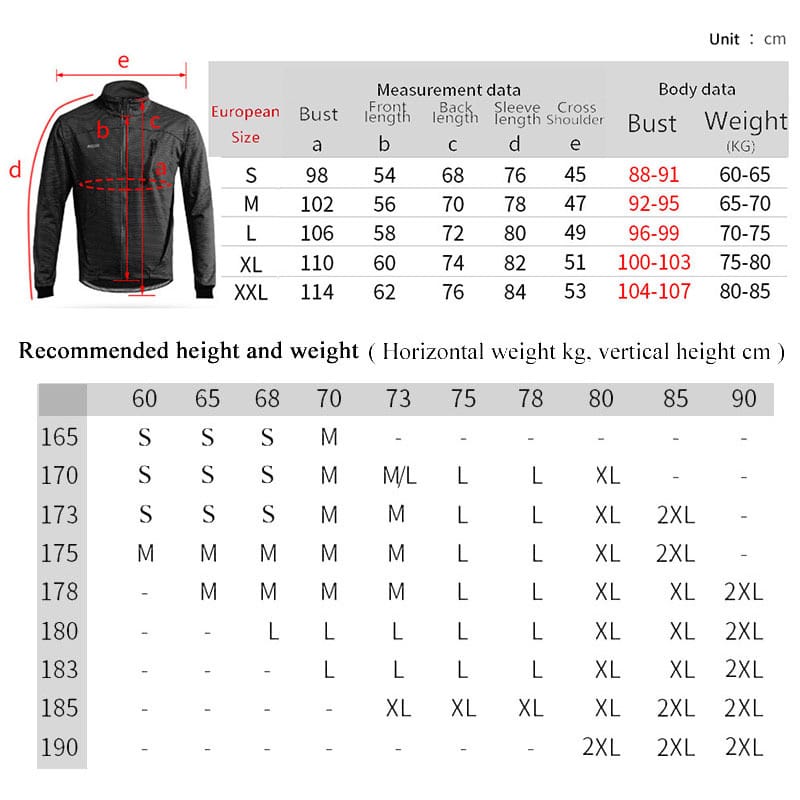 ARSUXEO Fleece Cycling Jacket Man Winter Thermal Mountain Bike Jacket Waterproof Bicycle Coat Windproof Reflective MTB Jacket