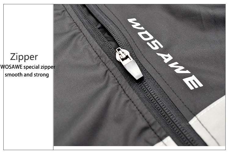 WOSAWE Reflective jacket High Visibility Jacket Water Resistance Running Waistcoat Night Riding Safety Vest MTB Cycling Clothes