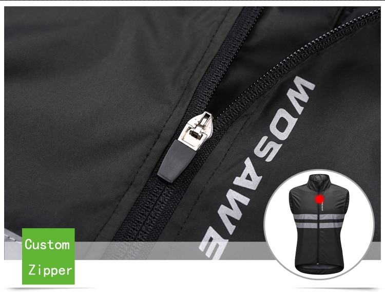 WOSAWE Reflective jacket High Visibility Jacket Water Resistance Running Waistcoat Night Riding Safety Vest MTB Cycling Clothes