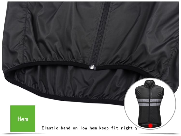 WOSAWE Reflective jacket High Visibility Jacket Water Resistance Running Waistcoat Night Riding Safety Vest MTB Cycling Clothes