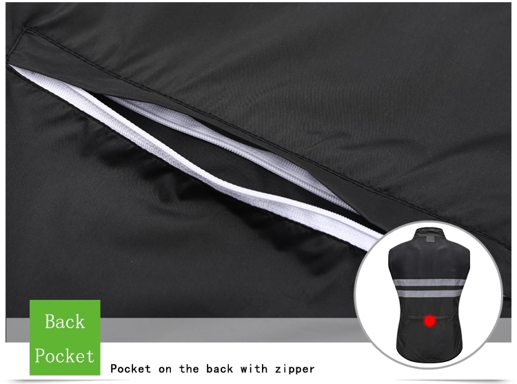 WOSAWE Reflective jacket High Visibility Jacket Water Resistance Running Waistcoat Night Riding Safety Vest MTB Cycling Clothes