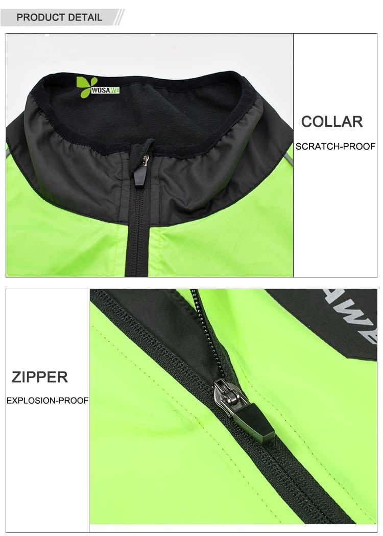 WOSAWE Reflective Cycling Jackets Men Breathable Waterproof Lightweight Rain Windbreaker Coat Bicycle Cycle MTB Bike Clothes