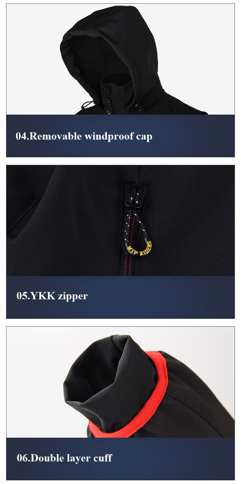 MTP Winter Long Sleeve Windproog Thermal Cycling Jacket Thicken Fleece Lined Waterproof Anti-Static MTB Road Bicycle Clothing