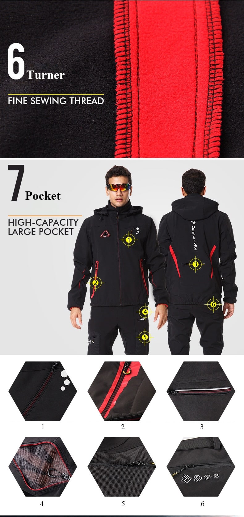 MTP Winter Long Sleeve Windproog Thermal Cycling Jacket Thicken Fleece Lined Waterproof Anti-Static MTB Road Bicycle Clothing