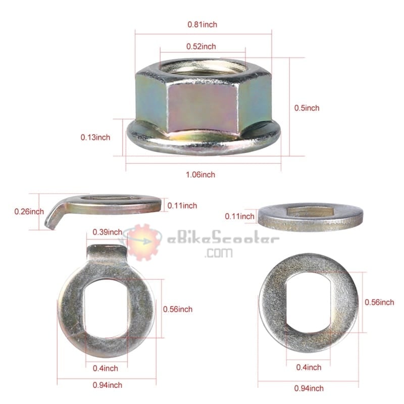 Lock Nut Axle12mm Rear Hub Brushless Motor Component Electric Bike Engine Assembly Accessories