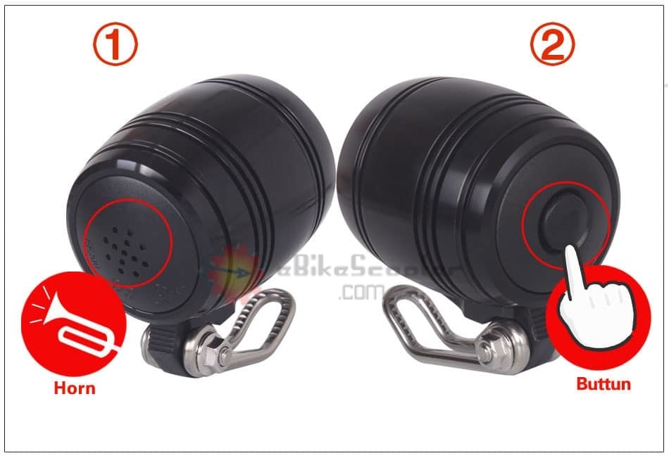 6V - 80V 12V 24V 36V 48V 60V 72V Universal E-bike Headlight Taillight Horn Set Front Light Headlamp Rear light Taillamp Bafang