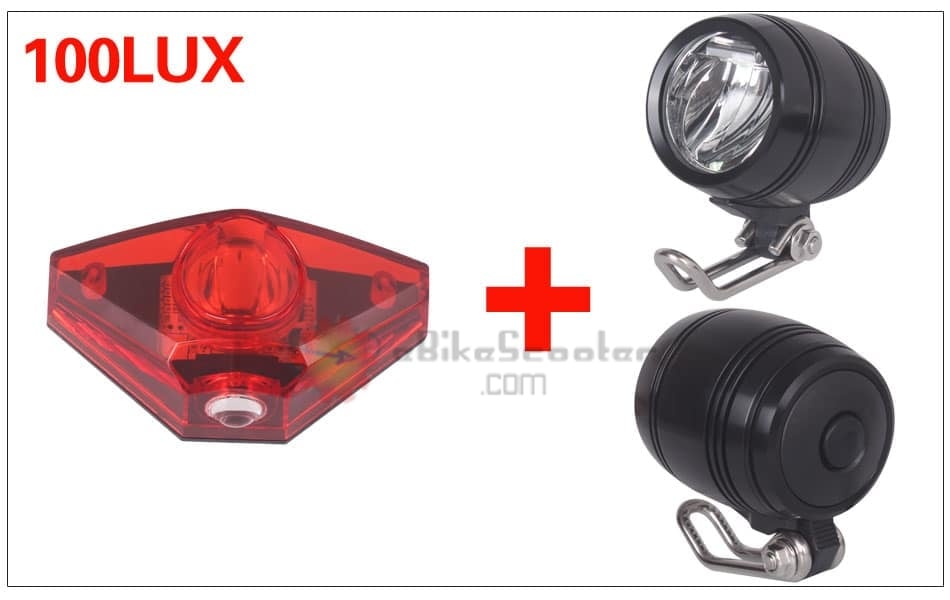 6V - 80V 12V 24V 36V 48V 60V 72V Universal E-bike Headlight Taillight Horn Set Front Light Headlamp Rear light Taillamp Bafang