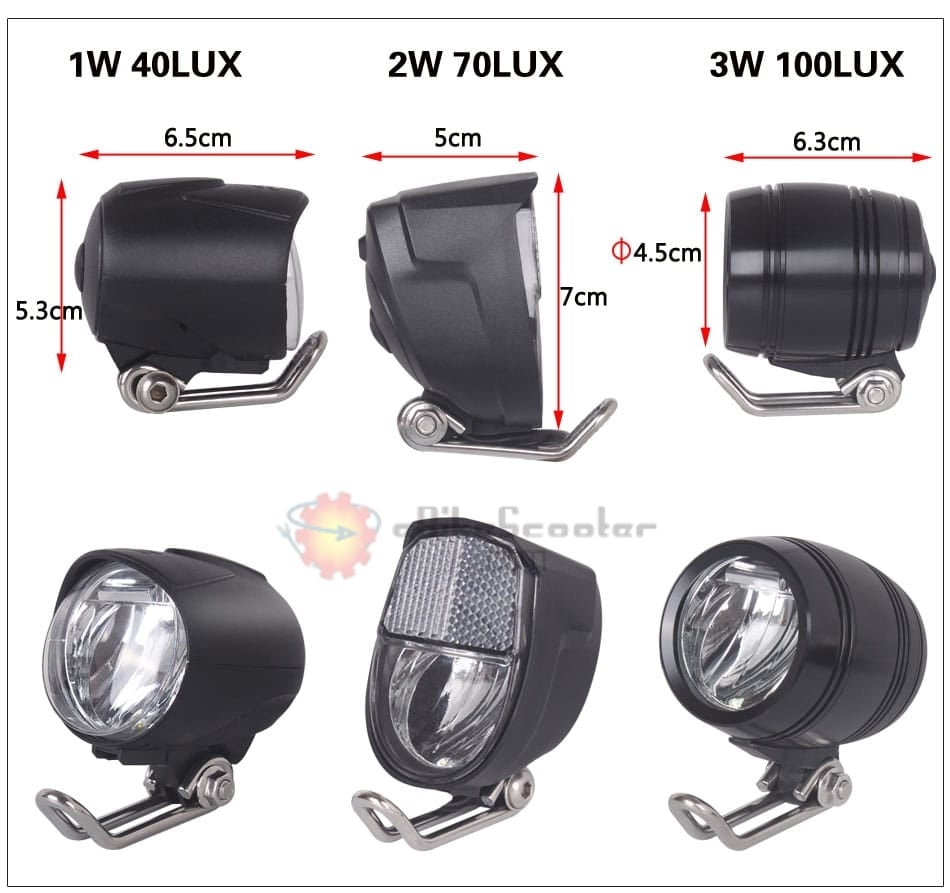 6V - 80V 12V 24V 36V 48V 60V 72V Universal E-bike Headlight Taillight Horn Set Front Light Headlamp Rear light Taillamp Bafang