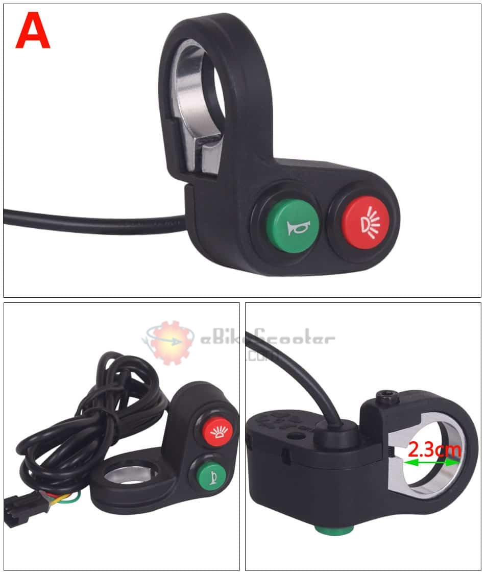 6V - 80V 12V 24V 36V 48V 60V 72V Universal E-bike Headlight Taillight Horn Set Front Light Headlamp Rear light Taillamp Bafang