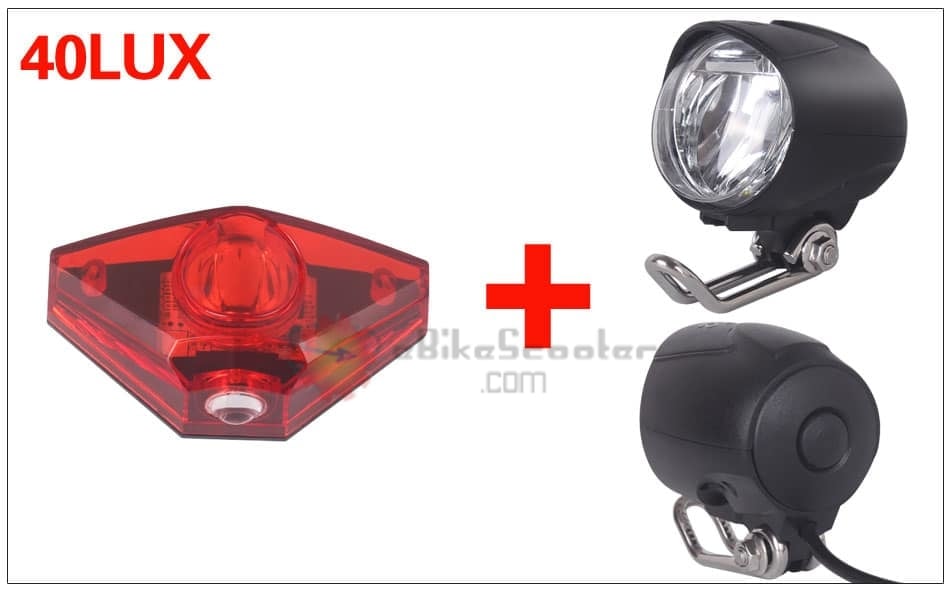 6V - 80V 12V 24V 36V 48V 60V 72V Universal E-bike Headlight Taillight Horn Set Front Light Headlamp Rear light Taillamp Bafang