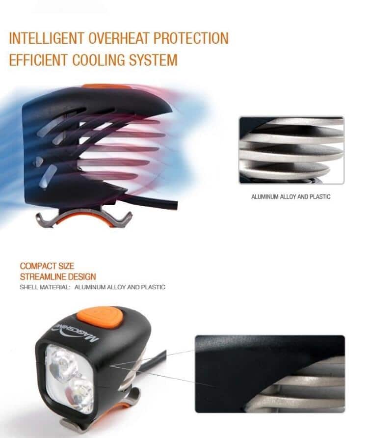 MagicShine MJ902 2000 Lumen LED Bike Front and rear light