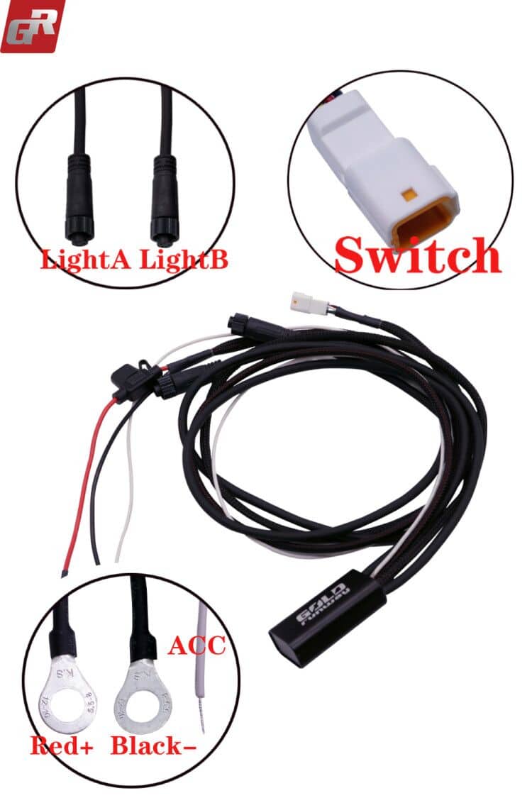 GOLD RUNWAY New ADV4 Motorcycle Headlights XPL V5 32W 3600LM 6000K LED Chip Motorbike Spotlight GOLD RUNWAY New ADV4 Motorcycle Headlights XPL V5 32W 3600LM 6000K LED Chip Motorbike Spotlight