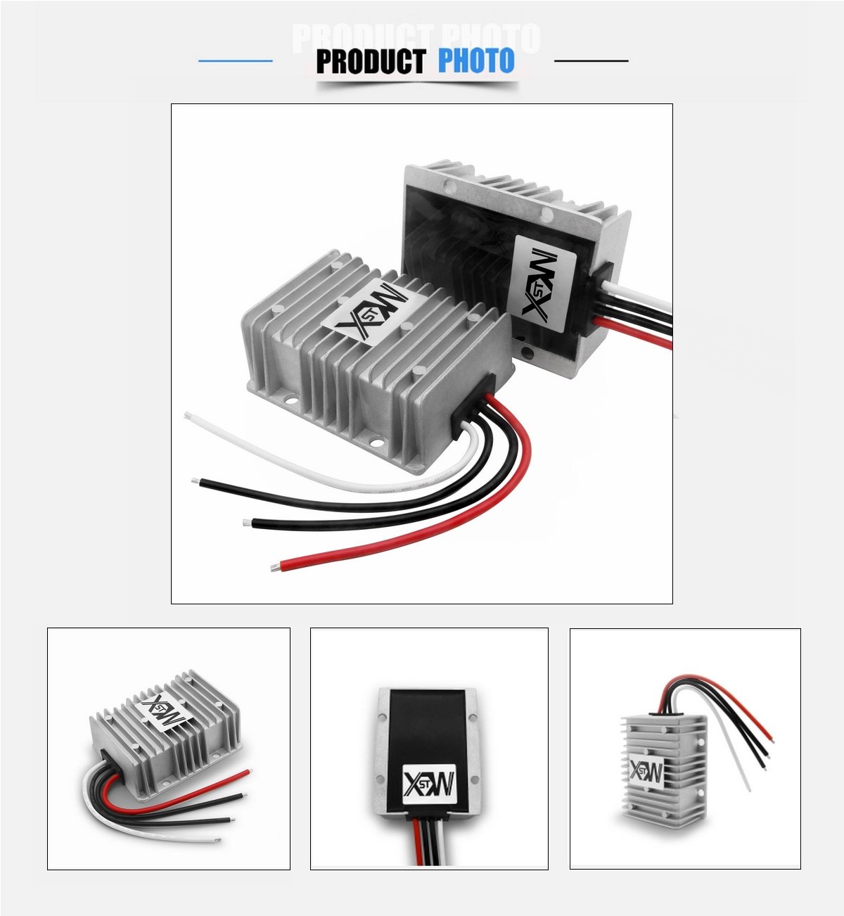 XWST DC-DC Converter 36v 48v 60v 72v 30-75v to 12v Step Up Down Aluminum Buck Converter 20A 25A 28A Switching Power Supply