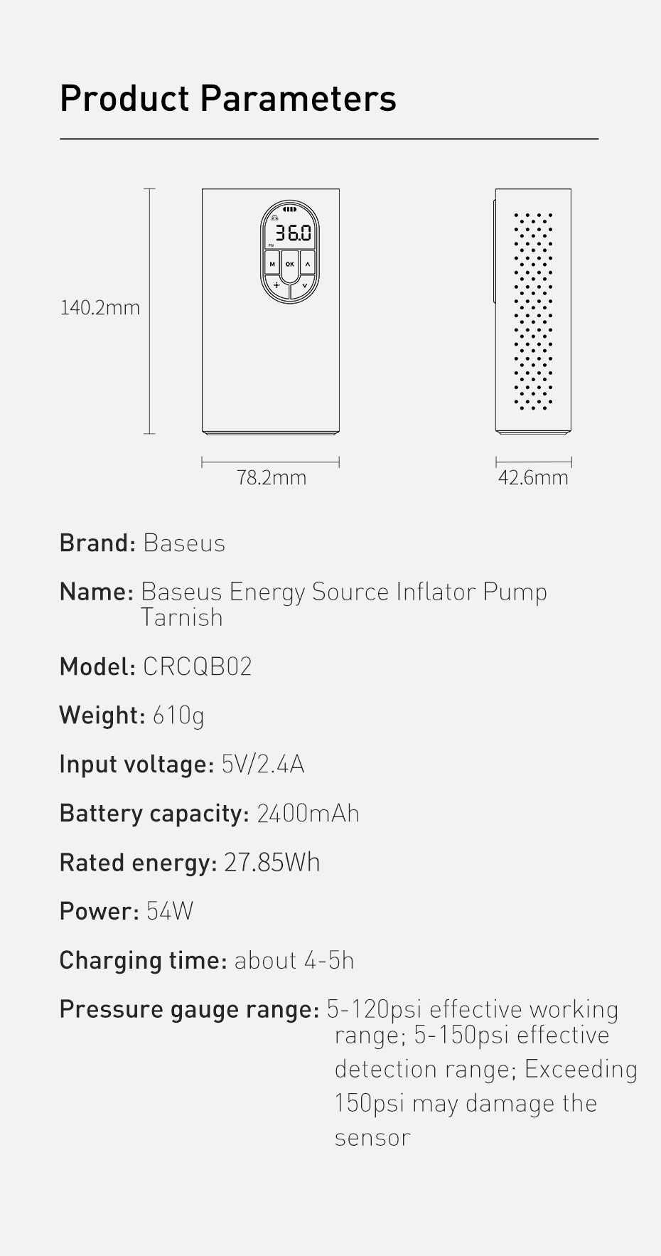 Baseus Car Air Compressor 12V Portable Electric Tyre Tire Inflator Mini Digital Auto Air Inflatable Pump For Car Bicycle Boat