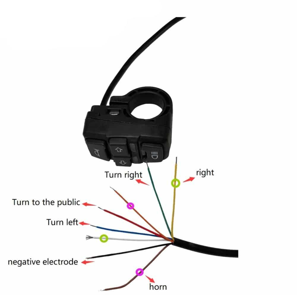 Electric bicycle motorcycle ATV switch horn button turn signal electric fog light start handlebar controller switch