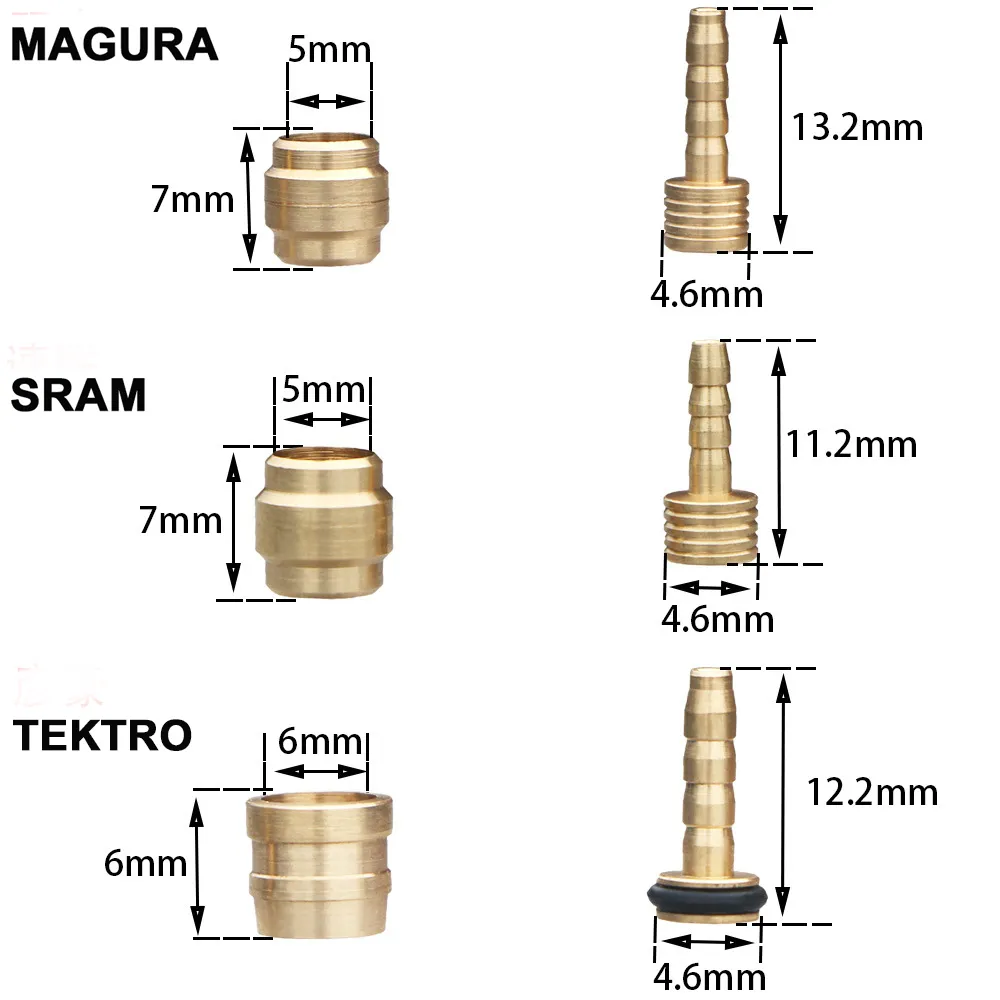 MTB Bicycle olive head Mountain Bike oil needle BH90/BH59/SRAM/MAGURA /TEKTRO tubing cut-off oil brake with compatible Shimano